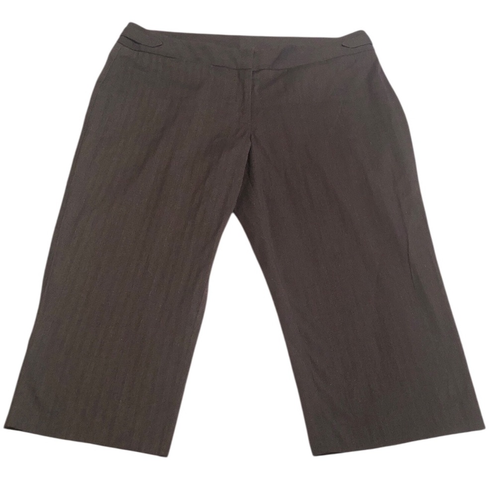 Worthington Brown Herringbone Capri Pants Women’s Size 16